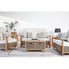 Daro Alexandra Natural Wash 2 Seater Lounging Sofa Daro Alexandra Natural Wash 2 Seater Lounging Sofa