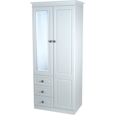 Nocton 182cm Tall 74cm Wide Mirror Combination Wardrobe Nocton 182cm Tall 74cm Wide Mirror Combination Wardrobe