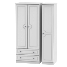Nocton 182cm Tall 111cm Wide Triple Combination Wardrobe Nocton 182cm Tall 111cm Wide Triple Combination Wardrobe