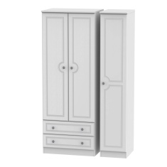 Nocton 197cm Tall 111cm Wide Triple Combination Wardrobe Nocton 197cm Tall 111cm Wide Triple Combination Wardrobe