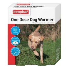 Beaphar One Dose Dog Wormer for Large Dogs - 4 Tablets Beaphar One Dose Dog Wormer for Large Dogs - 4 Tablets