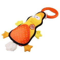 GiGwi Iron Grip Duck Plush Tug Toy With TPR Handle GiGwi Iron Grip Duck Plush Tug Toy With TPR Handle