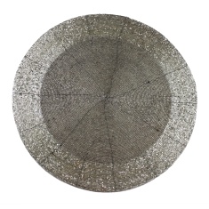 Peggy Wilkins Bliss Beaded Placemat - Silver Peggy Wilkins Bliss Beaded Placemat - Silver