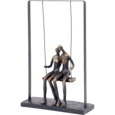 Libra Couple Sitting On A Swing Bronze Figurative Sculpture Libra Couple Sitting On A Swing Bronze Figurative Sculpture