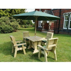 Churnet Valley Ergo 4 Seat Table Set - 4 x Chairs Churnet Valley Ergo 4 Seat Table Set - 4 x Chairs