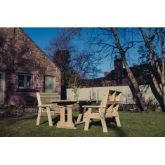 Churnet Valley Ergo 4 Seat Table Set - 2 x Benches Churnet Valley Ergo 4 Seat Table Set - 2 x Benches