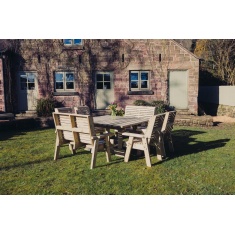 Churnet Valley Ergo 8 Seater Square Set - 4 x Benches Churnet Valley Ergo 8 Seater Square Set - 4 x Benches