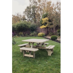 Churnet Valley Westwood Square 8 Seater Picnic Table Churnet Valley Westwood Square 8 Seater Picnic Table