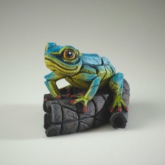 Edge African Frog Sculpture - Blue/Yellow Edge African Frog Sculpture - Blue/Yellow