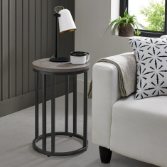 Markham Silver Grey Side Table Markham Silver Grey Side Table