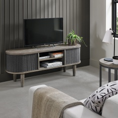 Markham Silver Grey Entertainment Unit Markham Silver Grey Entertainment Unit