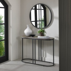Markham Silver Grey Wall Mirror Markham Silver Grey Wall Mirror