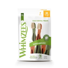 Whimzees 7 Pack Toothbrush Dog Dental Treat - Medium Whimzees 7 Pack Toothbrush Dog Dental Treat - Medium