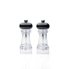 Taylors Eye Witness Salt & Pepper Mill Clear/Black Set Of 2 Taylors Eye Witness Salt & Pepper Mill Clear/Black Set Of 2