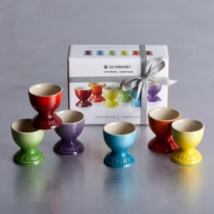 Le Creuset Set 6 Rainbow Egg Cups Le Creuset Set 6 Rainbow Egg Cups