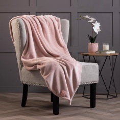 Heat Holder Fleece Blanket/Throw - Dusky Pink Heat Holder Fleece Blanket/Throw - Dusky Pink