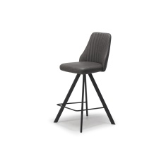 Austin Swivel Counter Stool - Dark Grey Faux Leather Austin Swivel Counter Stool - Dark Grey Faux Leather