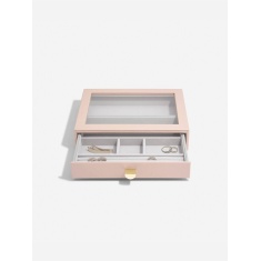 Stackers Blush Classic Ring/Bracelet Drawer With Glass Lid Stackers Blush Classic Ring/Bracelet Drawer With Glass Lid