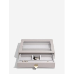 Stackers Taupe Classic Ring/Bracelet Drawer With Glass Lid Stackers Taupe Classic Ring/Bracelet Drawer With Glass Lid