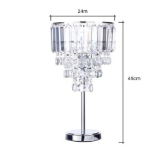 BHS Paladina Table Lamp - Chrome/Clear