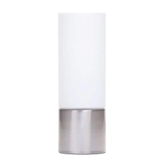 BHS Tilly Cylinder Touch Lamp - Satin Nickel/Satin Opal Glass BHS Tilly Cylinder Touch Lamp - Satin Nickel/Satin Opal Glass