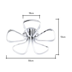 BHS Alvar Petals LED Flush Ceiling Light - Chrome