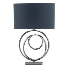 BHS Saturn Swirl Base Table Lamp - Dark Grey Shade BHS Saturn Swirl Base Table Lamp - Dark Grey Shade