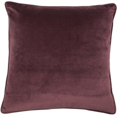 Malini Luxe Velvet Aubergine Cushion 43cm x 43cm Malini Luxe Velvet Aubergine Cushion 43cm x 43cm