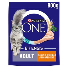 Purina One Adult Cat Chicken And Whole Grain Cat Food - 800g Purina One Adult Cat Chicken And Whole Grain Cat Food - 800g
