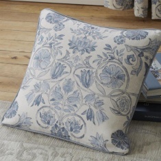 Dreams & Drapes Averie Blue Piped Edge Filled Cushion Dreams & Drapes Averie Blue Piped Edge Filled Cushion