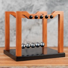 Harvey Makin Wood Effect Newtons Cradle 16x18cm Harvey Makin Wood Effect Newtons Cradle 16x18cm