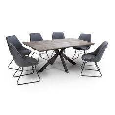 Phoenix 180cm Dining Table - Grey Phoenix 180cm Dining Table - Grey