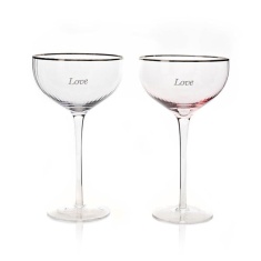 Amore Set of 2 Coupe Glasses Love Amore Set of 2 Coupe Glasses Love