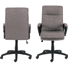 Brad Office Chair - Light Grey/Brown