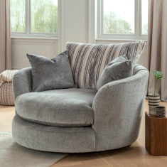 Freddie Fabric Cuddler Swivel Chair Freddie Fabric Cuddler Swivel Chair