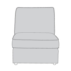 Bertie Standard Back Armless Unit Bertie Standard Back Armless Unit