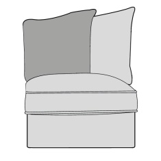 Bertie Pillow Back Armless Unit Bertie Pillow Back Armless Unit