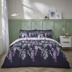 Catherine Lansfield Wisteria White/Navy Duvet Set Catherine Lansfield Wisteria White/Navy Duvet Set