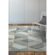 Asiatic Sketch Rhombus SK01 Machine Made Rug - Grey