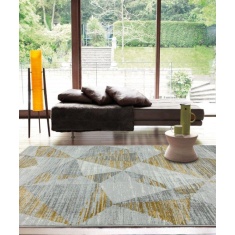 Asiatic Orion Blocks OR12 Machine Made Rug - Yellow