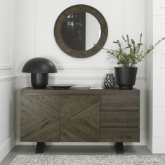 Winnipeg Fumed Oak Wide Sideboard Winnipeg Fumed Oak Wide Sideboard