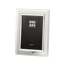 Sixtrees Silver Bevelled Flat Glass Photo Frame Sixtrees Silver Bevelled Flat Glass Photo Frame