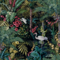Holden Decor Jungle Paradise Black Wallpaper Holden Decor Jungle Paradise Black Wallpaper