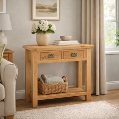 Ascot Rustic Oak Console Table Ascot Rustic Oak Console Table