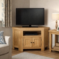 Ascot Rustic Oak Corner TV Unit Ascot Rustic Oak Corner TV Unit