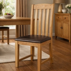 Ascot Dining Chair With Vegan Leather Seat (Pair) Ascot Dining Chair With Vegan Leather Seat (Pair)