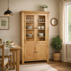 Ascot Rustic Oak Display Cabinet Ascot Rustic Oak Display Cabinet