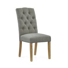 Ascot Grey Button Back Upholstered Dining Chair (Pair) Ascot Grey Button Back Upholstered Dining Chair (Pair)