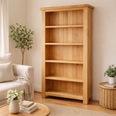 Ascot Rustic Oak Large Bookcase Ascot Rustic Oak Large Bookcase