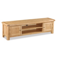Ascot Rustic Oak Large Low Line Media Stand Ascot Rustic Oak Large Low Line Media Stand